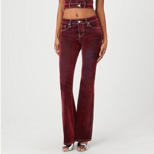 NWT Premium Low Rise Flare Pant - Burgundy